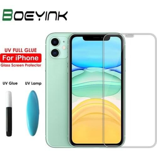 100D UV Full Glue Sceen Protector For iPhone 11 Pro Max Nano Liquid UV Tempered Glass For iPhone 11 Pro Max X XS Screen Film