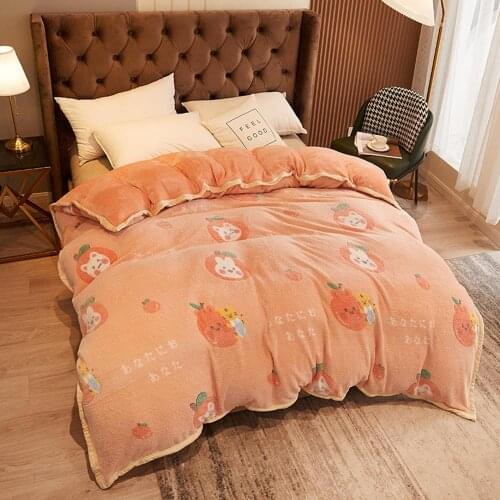 Winter Flannel Quilt Cover King Size Winter Soft Warm Coral Fleece Comforter Cover 1pcs Thickening Warm Duvet Bedding Cover