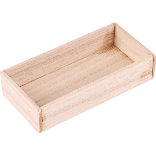 1:12 Dollhouse Miniature Wooden Storage Box Furniture Accessories Toys