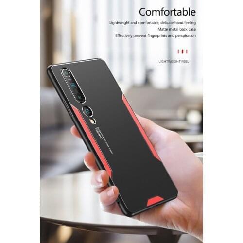 10pcs/lot Metal Back TPU Silicone Frame Phone Case For Xiaomi 9 10 Note 10 CC9 Pro CC9e A3 9 Lite For Redmi 9 Note 8 Pro 8T 8A