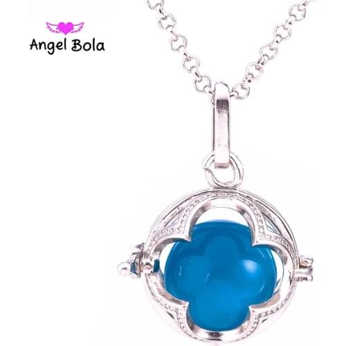 10PCS Wholesale Perfume Jewelry 22.5mm Lucky Angel Ball Aromatherapy Necklaces Engelsrufer Essential Oil Pendant XL005