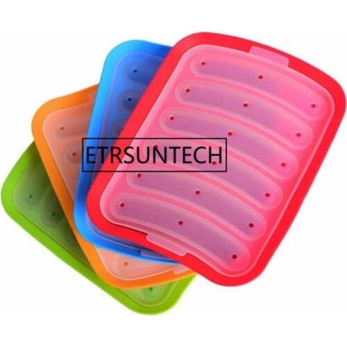 50pcs Silicone Sausage Mold DIY Hot Dog Homemade Sausage Box Bakeware BBQ Food Mold Kitchen
