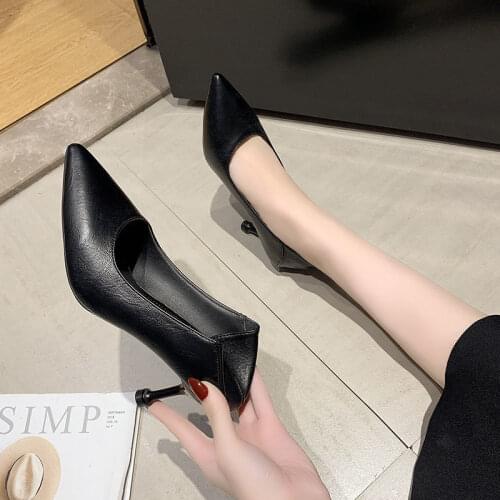 Brand New Plus Size 40 Shoes Woman Thin Heels Black Patent Leather Sexy Pointed Toe Stiletto High Heel Pumps Zapatos De Mujer