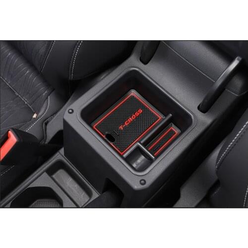 Car Console Armrest Storage Box Container Case Refit Accessories Styling For VW T-cross Tcross 2019
