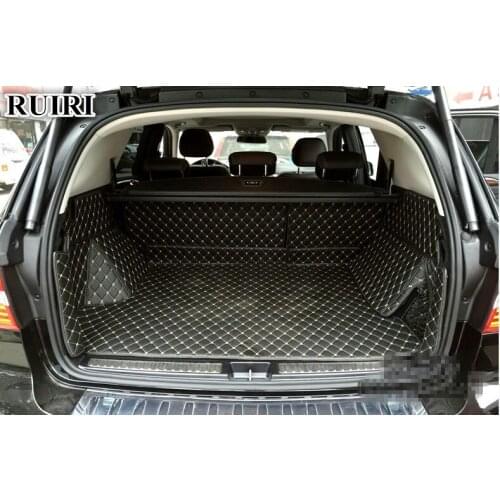 Free shipping! Full set car trunk mats for Mercedes Benz ML 300 350 400 500 550 W166 2015-2012 durable cargo liner boot carpets