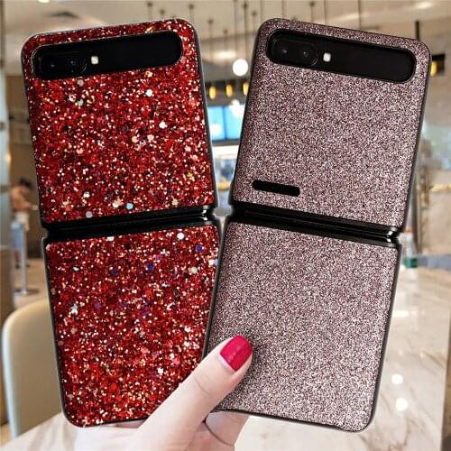 Ultra-thin Phone Case Shell Shockproof Bling Sparkle Back Cover Skin for Samsung Galaxy Z Flip Smartphone Accessories
