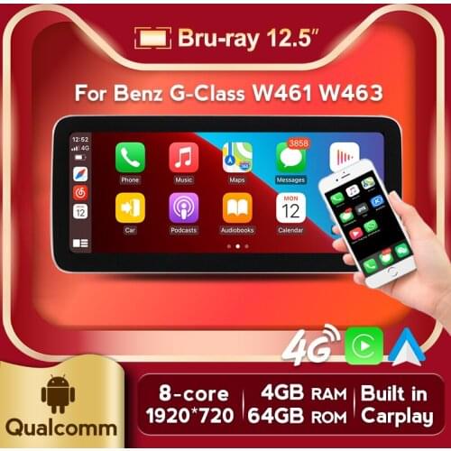 Qualcomm Snapdragon chip Android10.0 For Mercede Benz G W461 G350 G500 G550 G55 G63 wifi 4G Car radio player Audio Carplay