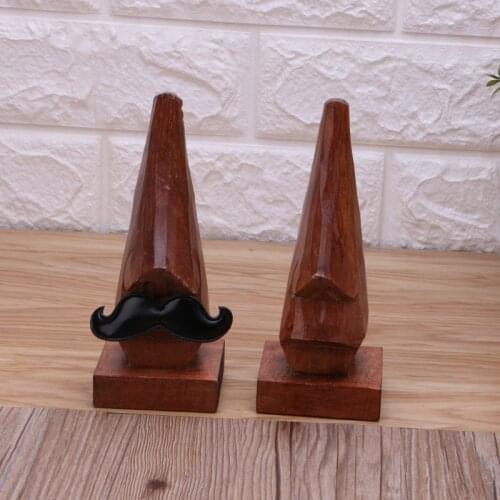 Wooden Nose Shaped Eyeglass Holder Wood Sunglasses Spectacle Display Stand Unique Desktop Accessory and Gifts Home Decor