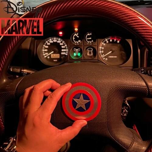 Disney Captain America S.H.I.E.L.D. Cartoon Car Modified Car Sticker Metal Personality Totem 3D Stereo Sticker