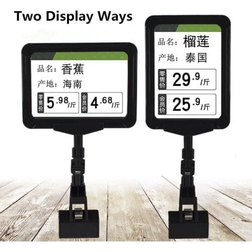 5 Pieces A4 Double Sided Food Vegetable Restaurant Labels Card Holders Sign Display Frame With Clips Message Board