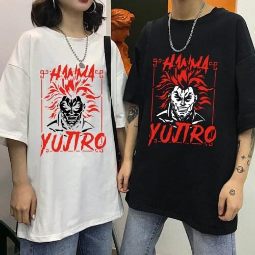 Baki the Grappler Short Sleeve Anime Cool Hanma Yujiro T-Shirt Men Women Cotton Harajuku Casual Street Style Clothes Tops Tees