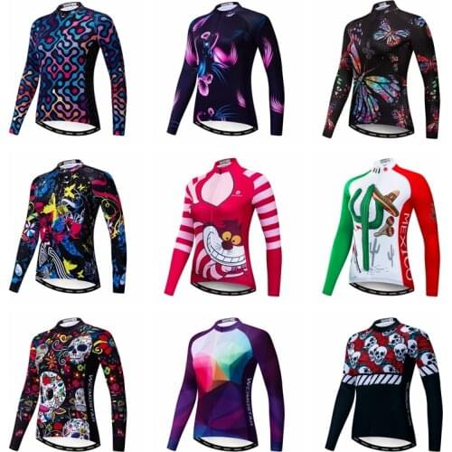 JPOJPO Cycling Jersey Women Winter Long Sleeve MTB Bike Jersey Shirts Top Ladies Keep Warm Bicycle Clothing Wear Ropa Ciclismo