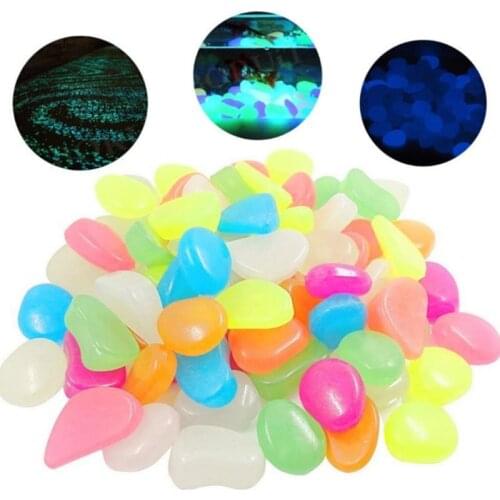25/50pcs Luminous Stones Glow in the Dark Pebbles Rocks For Outdoor Path Patio Lawn Walkways Fish Tank Aquarium Garden Yard Deco