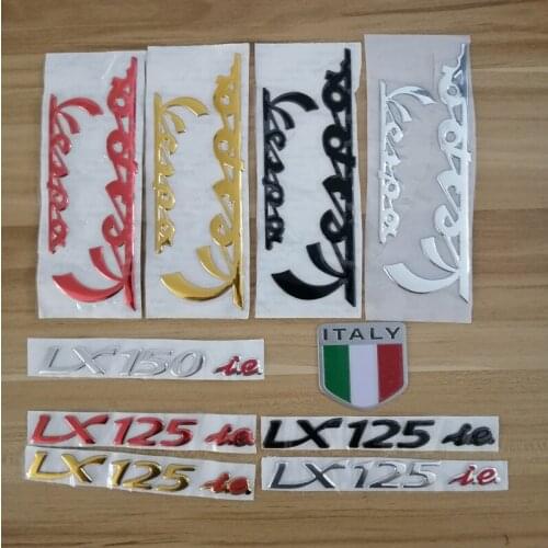 Motorcycle 3D Italy Italian Shield Flag Car Emblem Stickers Decal for PIAGGIO Vespa LX125 LX150 LX 125 150 ie
