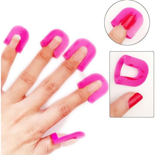 26 Pcs Nail Polish Edge Anti-Flooding Plastic Template Clip+1 Pc Sticker Tool Showy Chic Free Manicure Tools Set Dropship