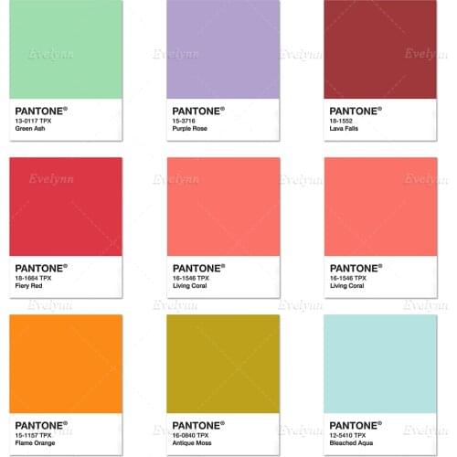 Pantone Color Wall Art Home Decor Wall Poster Pink Yellow Green Modern Canvas Painting for Living Room Decorative Home Design