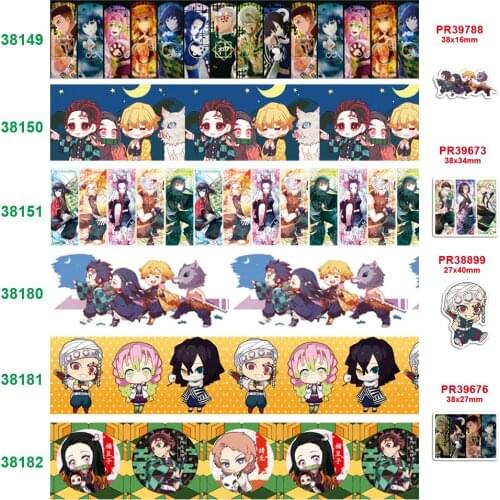 New Arrival 10 Yards 22mm/25mm/38mm/50mm/75mm Cute Printed Grosgrain/Satin Ribbon for DIY Gift Wrap Hair Bows 38149