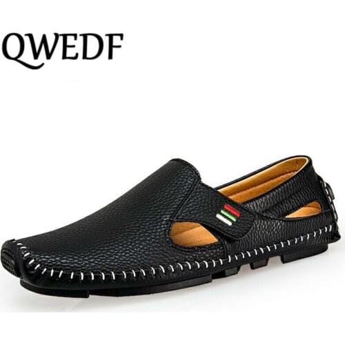 New Fashion Moccasins For Men Loafers Summer Walking Breathable Casual Shoes Men Hook&loop Driving Boats Men Shoes Flats HX-58