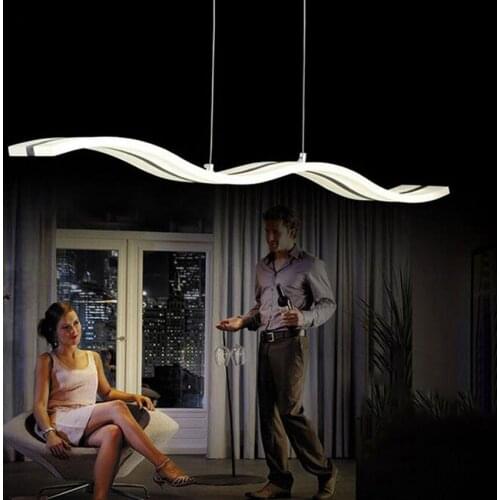 Modern Led pendant Lights For Living Room Acrylic Stainless Pendant Lamps Support Dimming With Remote Control Droplight for Home