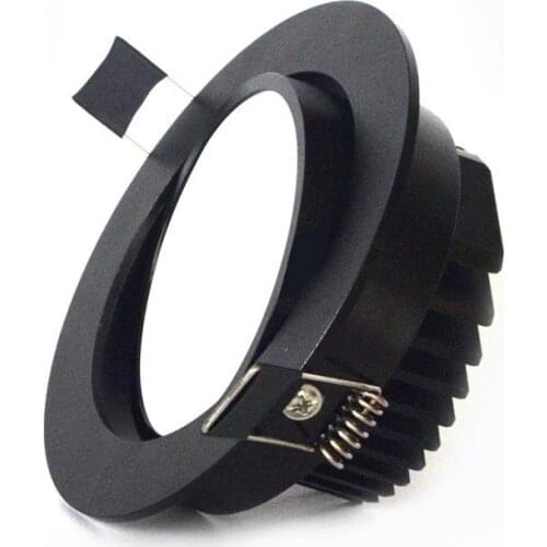 Dimmable COB LED spotlight ceiling lamp, AC85-265V aluminum recessed downlight indoor lighting, round led panel light, 3W 5w7w9w