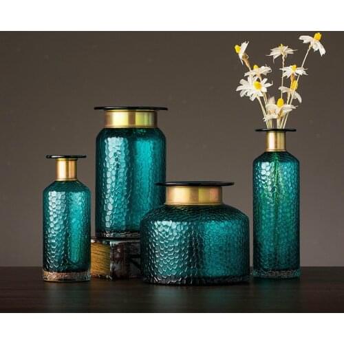 Nordic transparent glass vase decoration living room flower arrangement hydroponic plant glass vase WF1019400