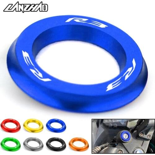 R3 Motorcycle Ignition Switch Cover Ring CNC Aluminum Accessories for Yamaha YZF R3 2013 2014 2015 2016 2017 2018 2019
