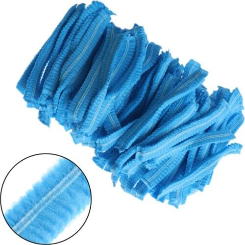 100pcs Disposable Microblading Non Woven Fabric Permanent Makeup Hair Net Caps Sterile Hat For Eyebrow Tattooing Catering Hat