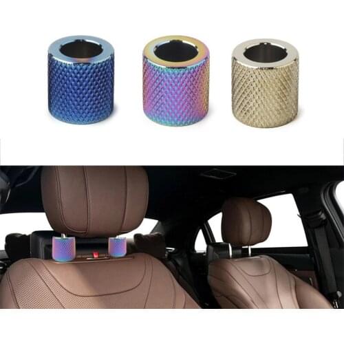 Universal Diamond Bling Rhinestone Crystal Car Seat Headrest Collar Decor Charms Car Interior Accessories 2PCS
