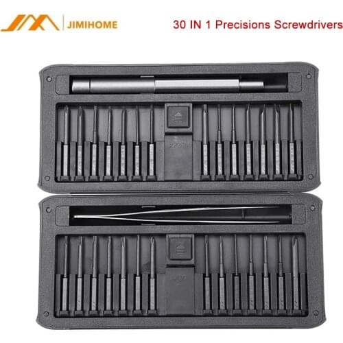 In Stock JIMI 30 IN 1 Multi-purpose Precisions Screwdrivers Kit Repair Tool DIY Screw Driver Set w/ Tweezers Aluminum Alloy Hand