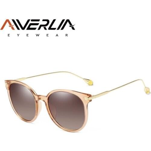 AIVERLIA Polarized Sunglasses Women Vintage Gradient Lens Retro Cateye Sun glasses Eyewear UV400 AI34