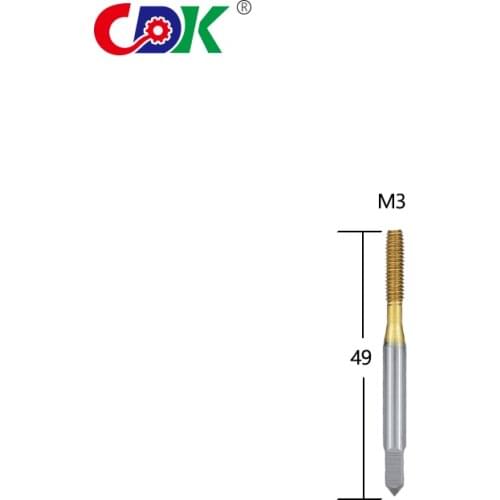 1pc Thread M3 Ti Coated Roll Form Tap Screw Tap Drill Bits Hss Taps Metric High Speed Steel Quick Change Hex