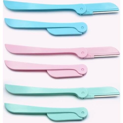 1Pcs Folding Eyebrow scraper Women Eyebrow Trimmer Facial Hair Remove Razor Eyebrow Epilator Eye Brows Blades Shaver Knife