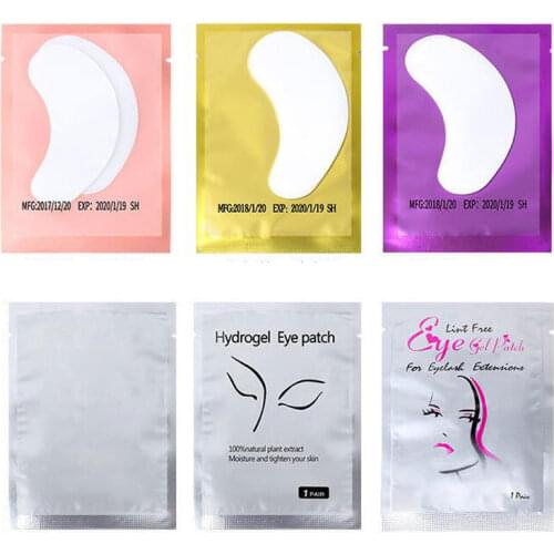 10/25 Pairs Eyelash Pad Gel Under Eye Patches Professional Lint Free Paper Sticker Wraps for Eyelash Extension Makeup Tools