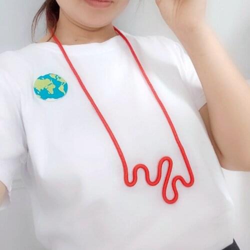 2020 popular fashion designer red rope necklace pendant irregular womens simple clothing jewelry para mujer