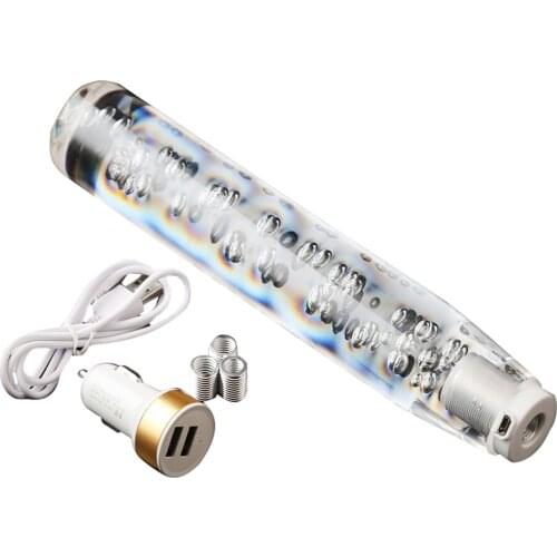 25cm LED Indicator Shift Knob +USB Cable For Automatic/Manual Cars