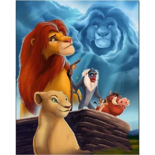 Anime animals diamond painting cartoon lion rhinestone embroidery picture diamond dotz kids toys mosaic art wall sticker decor