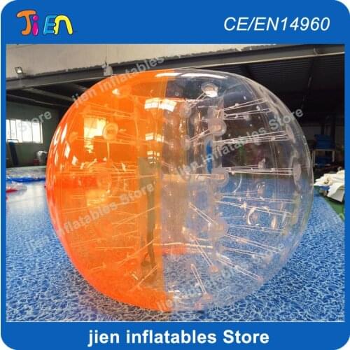Free shipping inflatable body bumper ball for soccer game / air bubble ball in stock for sale
