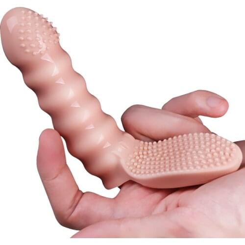 Finger Big Dildo Vibrator Sex Toys for Women Clitoris Stimulator Vibrating Finger Sleeve Vaginal G Spot Vibrator Adult Sex Toys