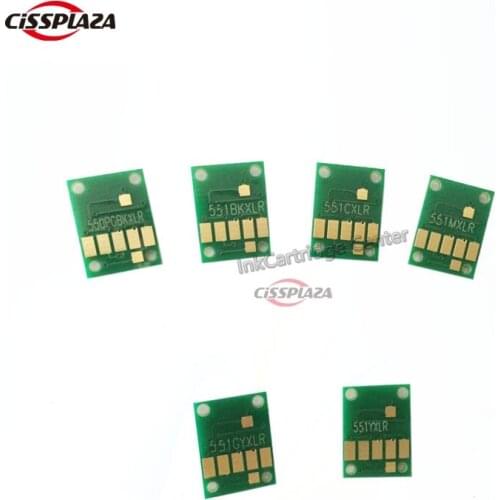 CISSPLAZA 6PCS ARC CHIPS compatible For canon MG6350 MG7150 iP8750 MG7550 auto reset chip PGI-550 CLI551 pgi550