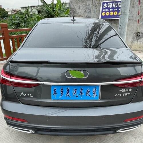 For Audi a6 2019+ high quality Carbon Fiber rear boot Wing Spoiler Rear Roof Spoiler Wing Trunk Lip Boot Cover