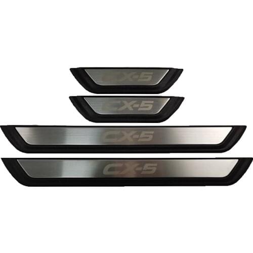 For Mazda CX-5 Cx5 2017 2018 2019 2020 Door Sill Scuff Plate Welcome Pedal Protection Stainless Steel Car Accessories