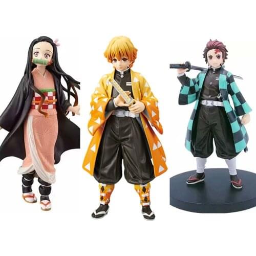 Demon Slayer Anime Kimetsu no Yaiba Figurine Action Figures Kamado Tanjirou Kamado Nezuku Agatsuma Zenitsu Model Doll Toys Demon