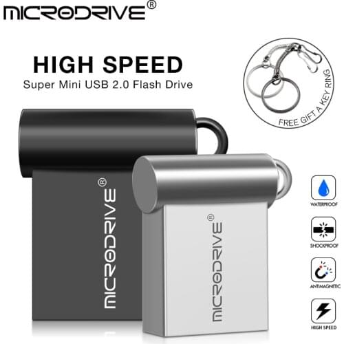 Super mini metal usb flash drive 64GB 32GB 16GB 8GB 4GB flash drive portable 128GB memory stick Pendrive Storage flash disk Gift
