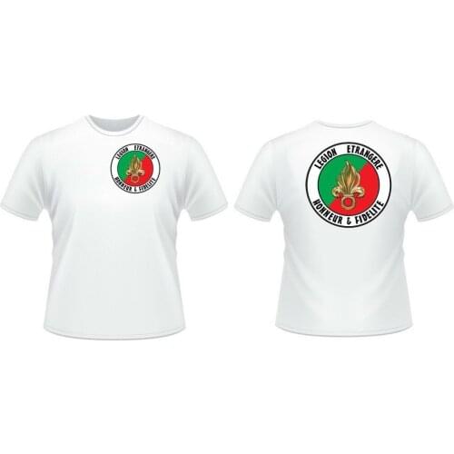 Summer Men O-Neck Print Fashion Slim Short Sleeve O Neck Legion Etrangere " Recto / Verso - Toutes Tailles - Rep Beer T Shirt