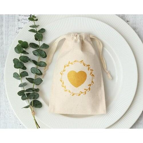 Custom gold hearts wedding favor gift bags Bachelorette Hangover Survival recovery Kit bridal shower Candy pouches Seed Packet