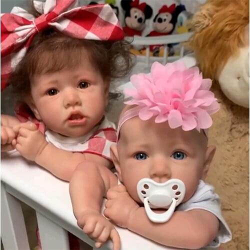 Reborn Baby Dolls 55cm Babies DOLL Newborn Realistic lifelike Toddler dolls full soft Silicone body Bonecas with Crooked mouth