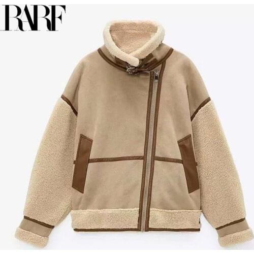 New autumn/winter 2020 Patchwork jacket jacket Lambs wool coat