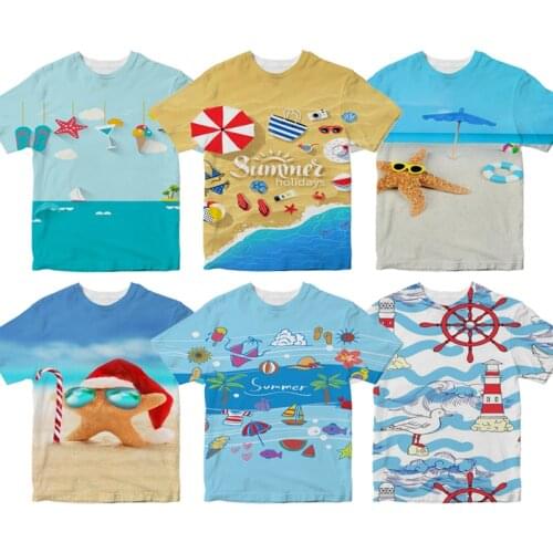Summer Beach the Sea Player 3D Print Kids T Shirts for Girls Boys Cartoon T-shirts Toddler Tee Tops Children Tshirts Streetwear