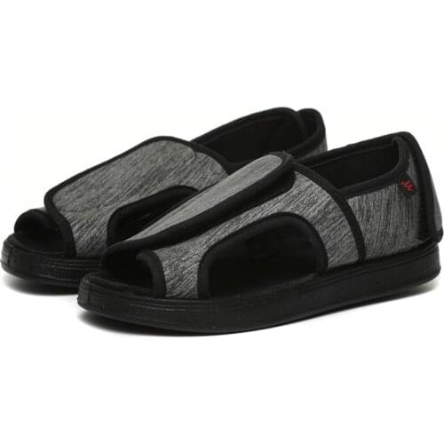 Summer Diabetes Edema shoes Extra Wide width Slippers Adjustable Orthopaedic Fasciitis Shoes deformation swollen feet comfy sole