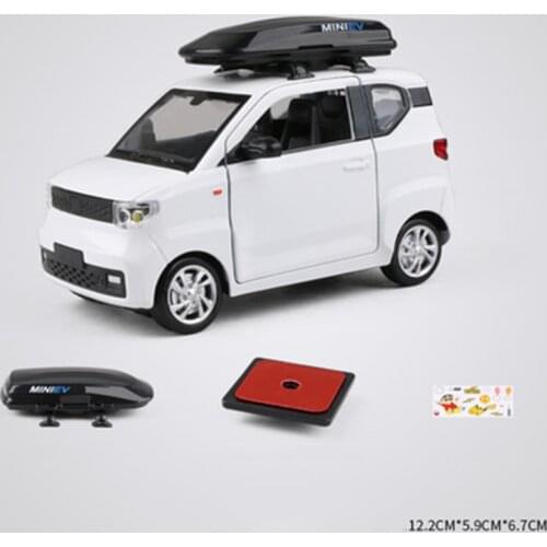 1:24 Scale Wuling Hongguang MINI Alloy Pull Back Simulation Car Model Collectible Decoration Girl Gift Toys for Boys